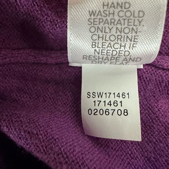 J. Jill Large Purple  Long Sleeve Crew Neck Sweater - Picture 7 of 7